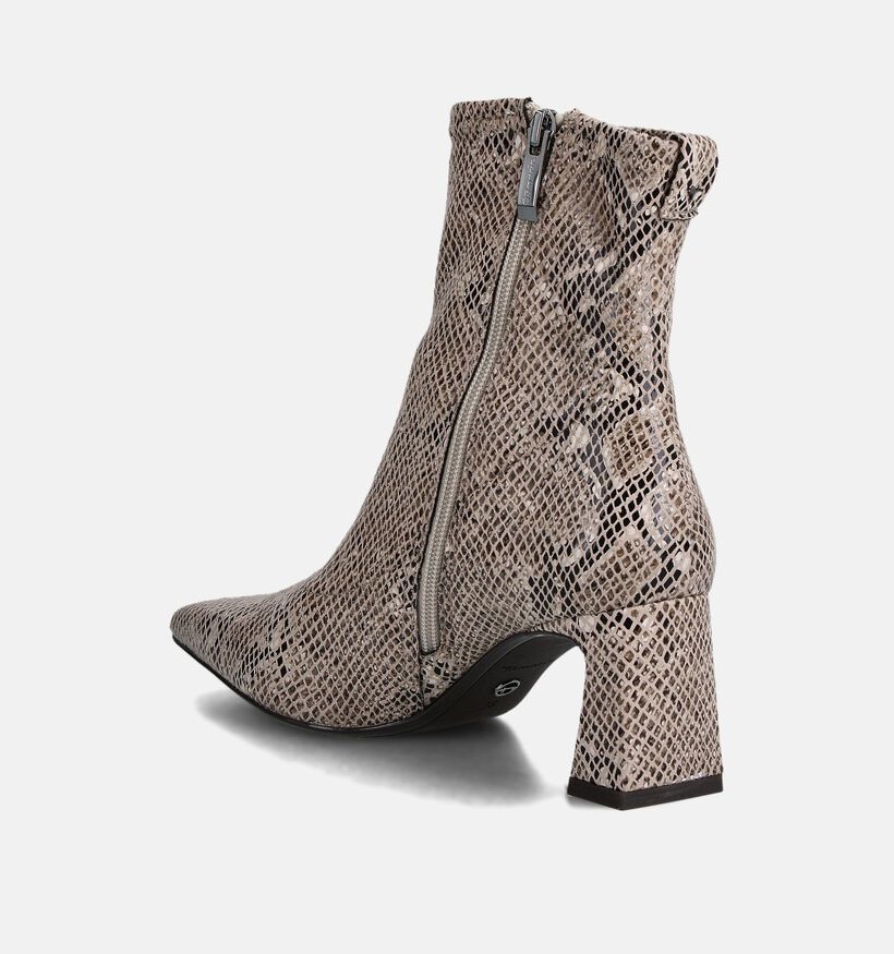 Tamaris Snake Bruine Enkellaarzen Slangenprint voor dames (360653)