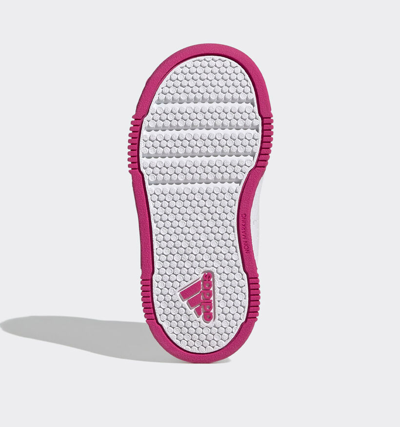 adidas Tensaur Sport 2.0 Baskets en Blanc/Rose pour filles (366021) - pour semelles orthop&eacute;diques
