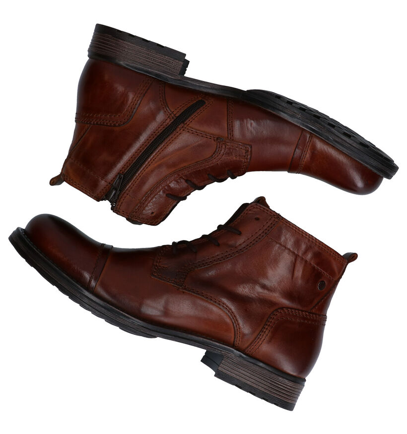 Jack&Jones Russel Mid Cognac Geklede Hoge Schoenen in leer (276417)