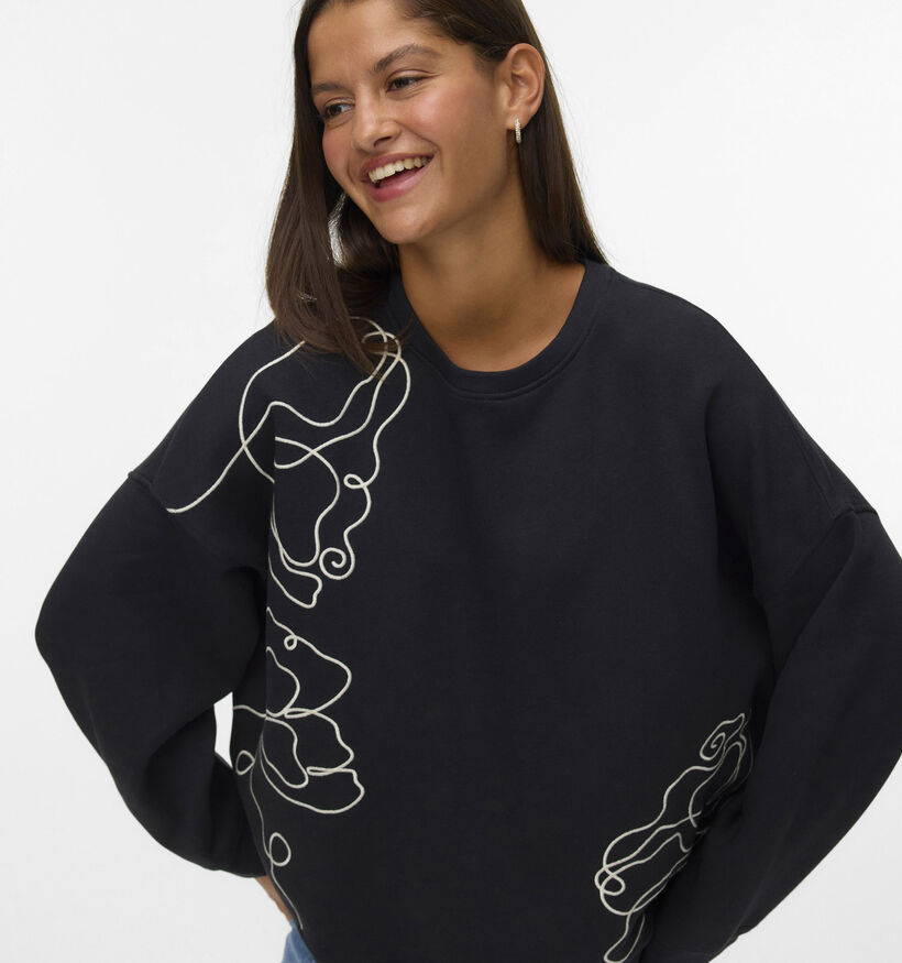 Vero Moda Ivalo LS Zwarte Sweater voor dames (364538)