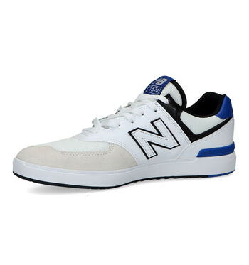 New Balance 574 Low Baskets White/Royal