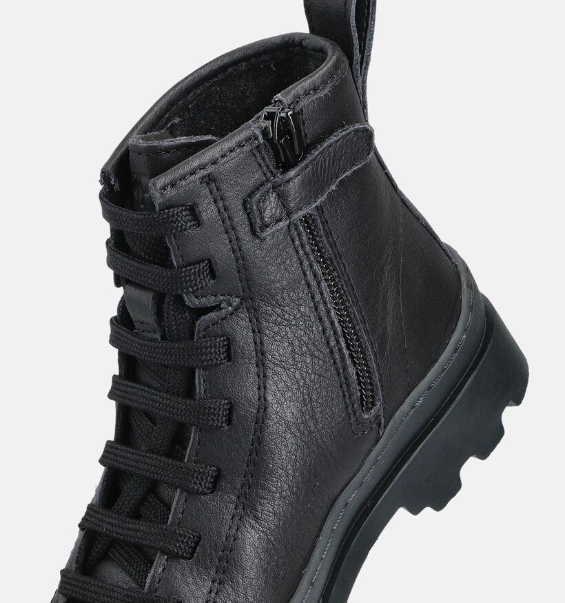 Camper Zwarte Veterboots voor jongens, meisjes (363606) - geschikt voor steunzolen