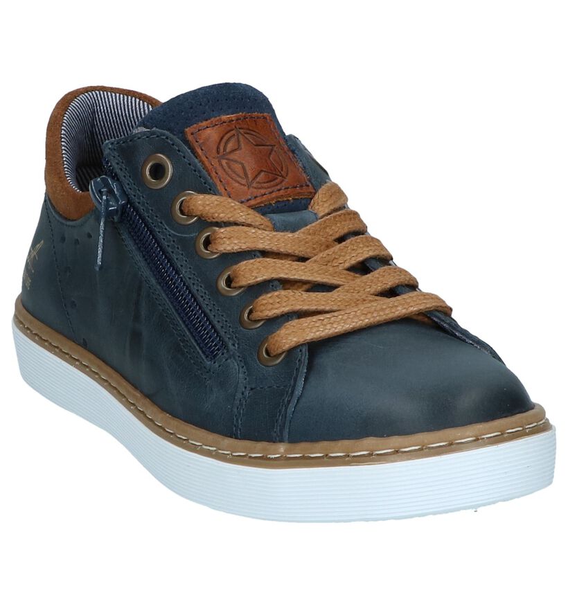 Bullboxer Blauwe Lage Schoenen in leer (269071)