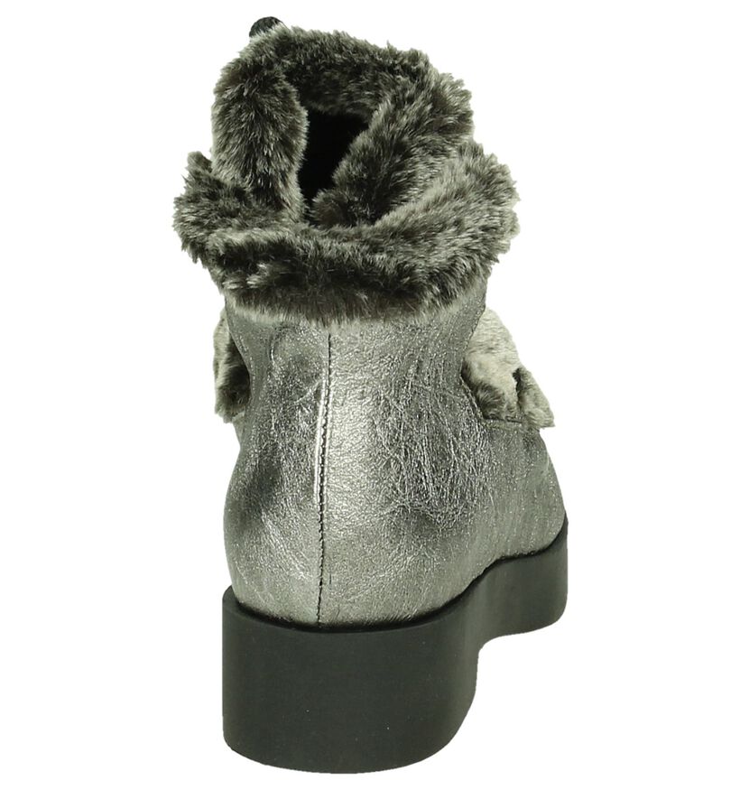 Veterboots River Woods Zilver in faux fur (182630)