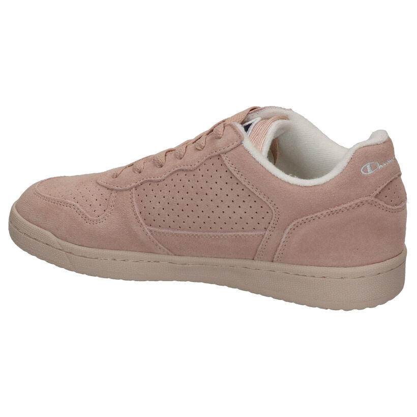 Champion Chicago Roze Lage Sneakers in daim (265547)