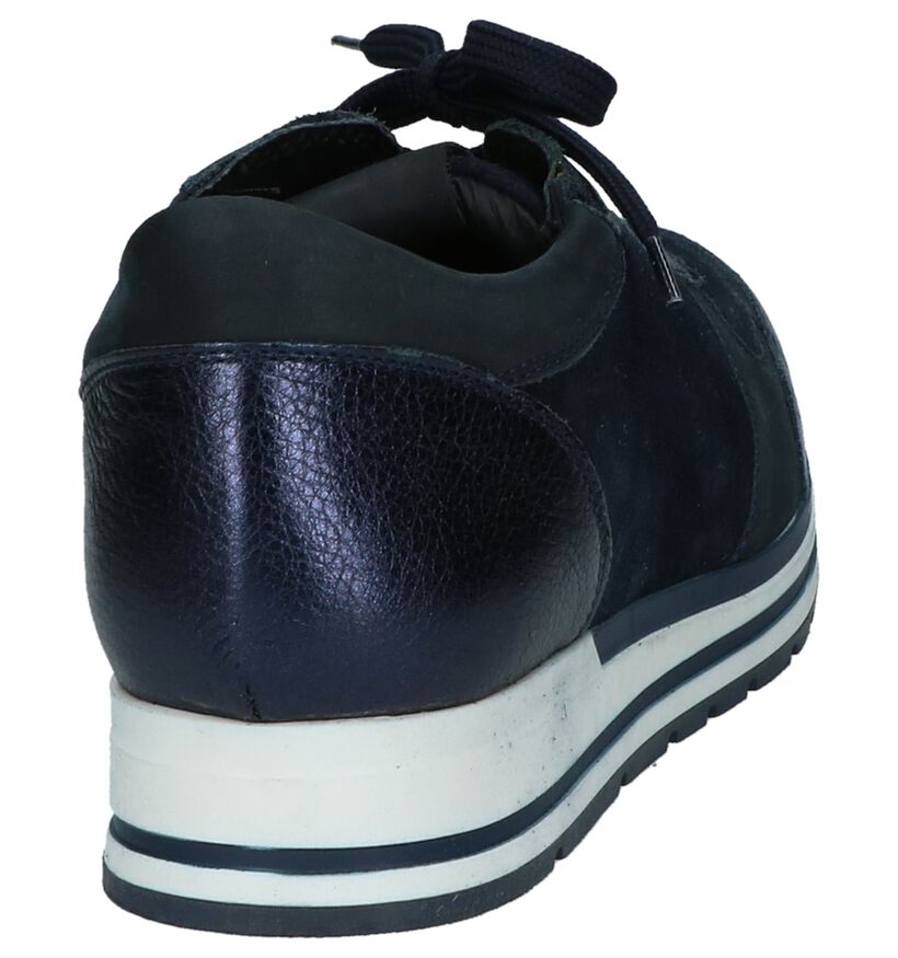 Via Limone Donker Blauwe Lage Sneakers in leer (217370)