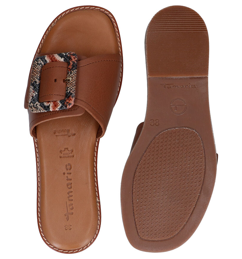 Tamaris Touch it Cognac Slippers in leer (291603)