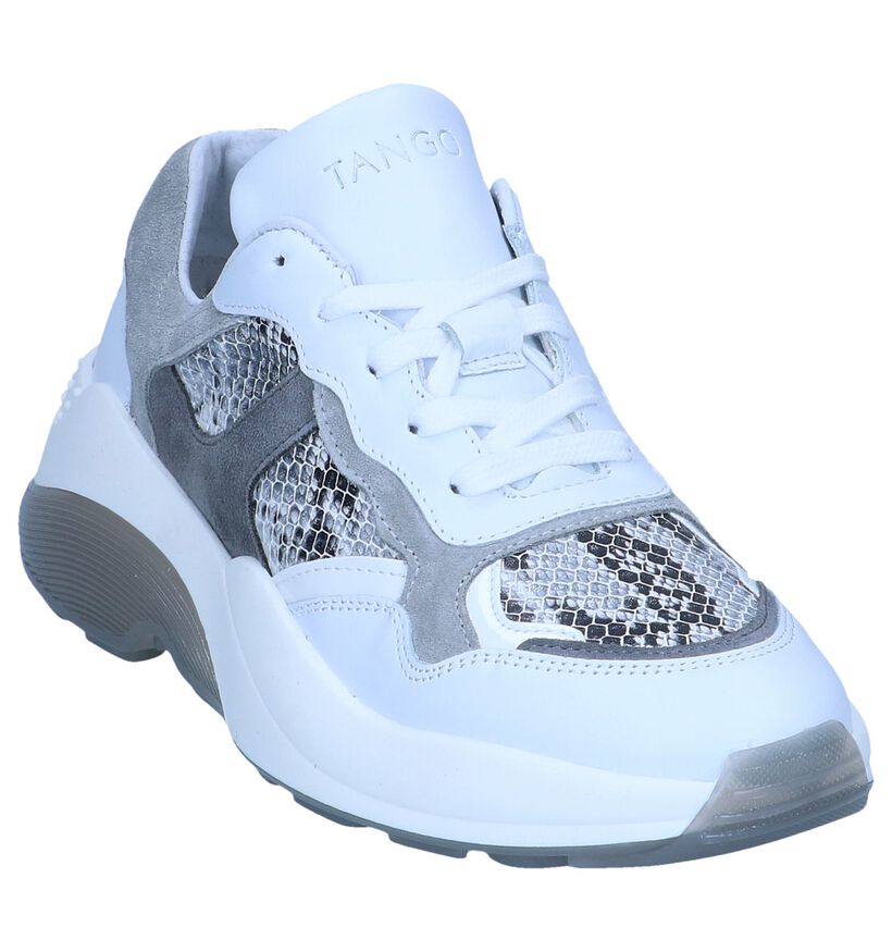 Witte Lage Sneakers Tango Sage 2 in lakleer (257261)