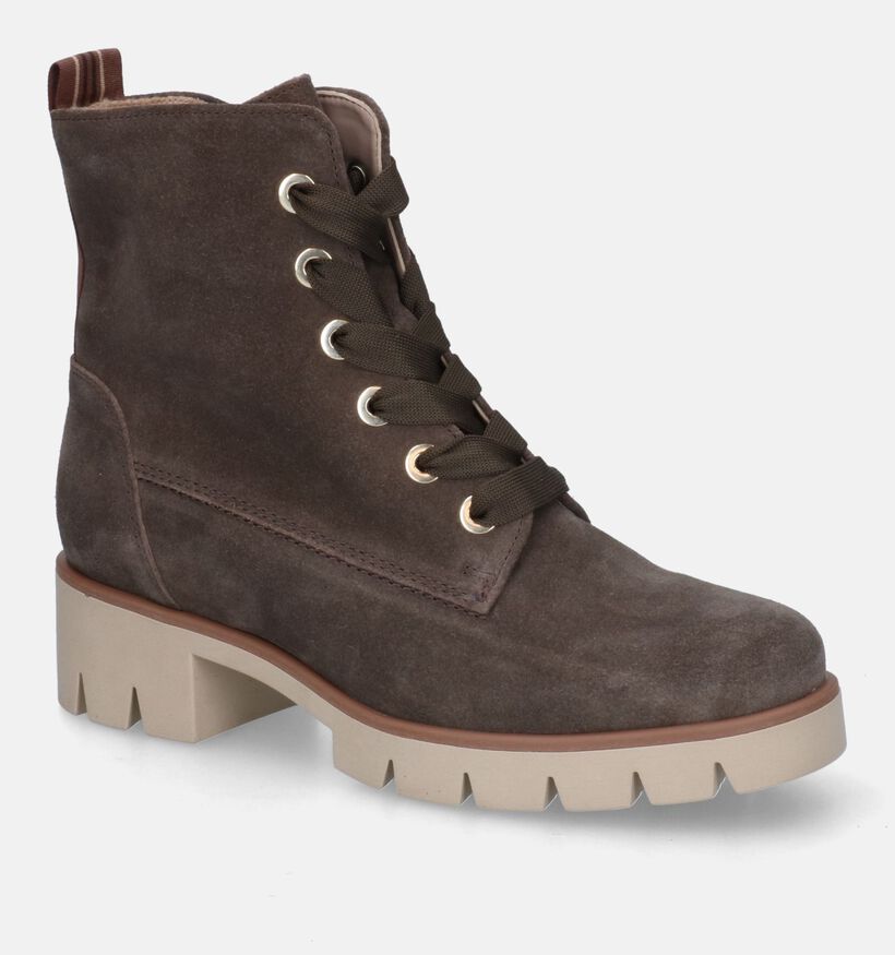 Gabor Best Fitting Bottines en Kaki pour femmes (315230) - pour semelles orthopédiques