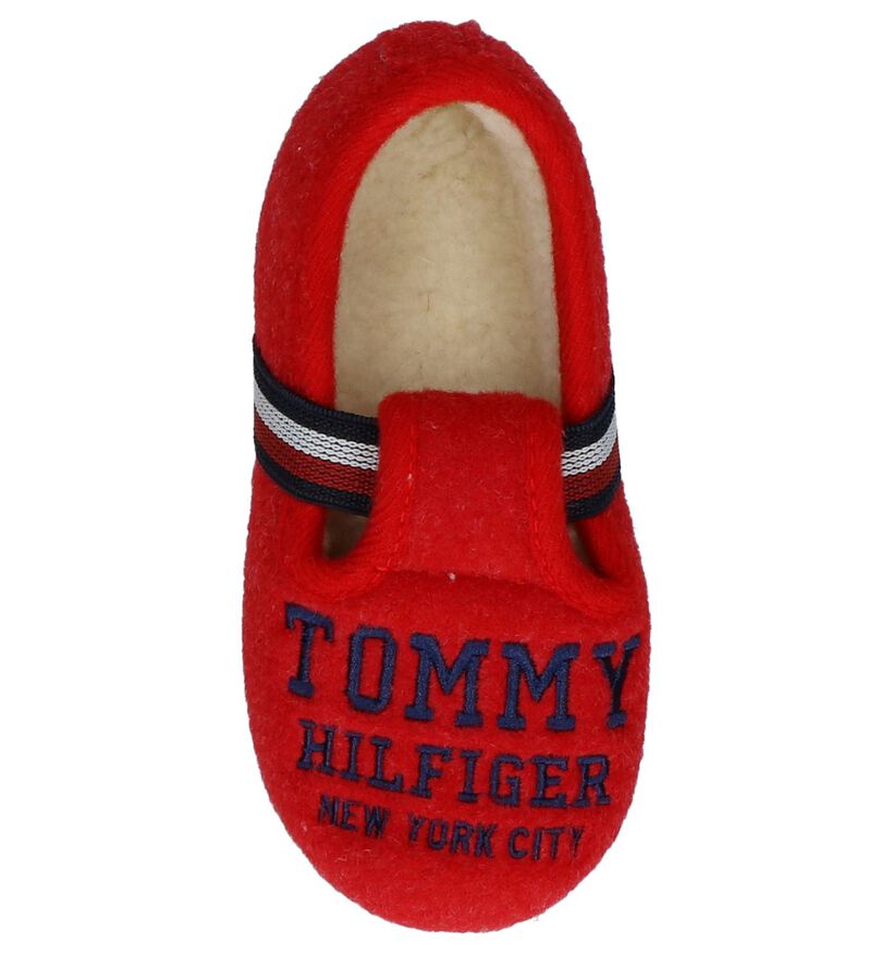 Tommy Hilfiger Pantoufles fermées en Rouge en textile (225268)