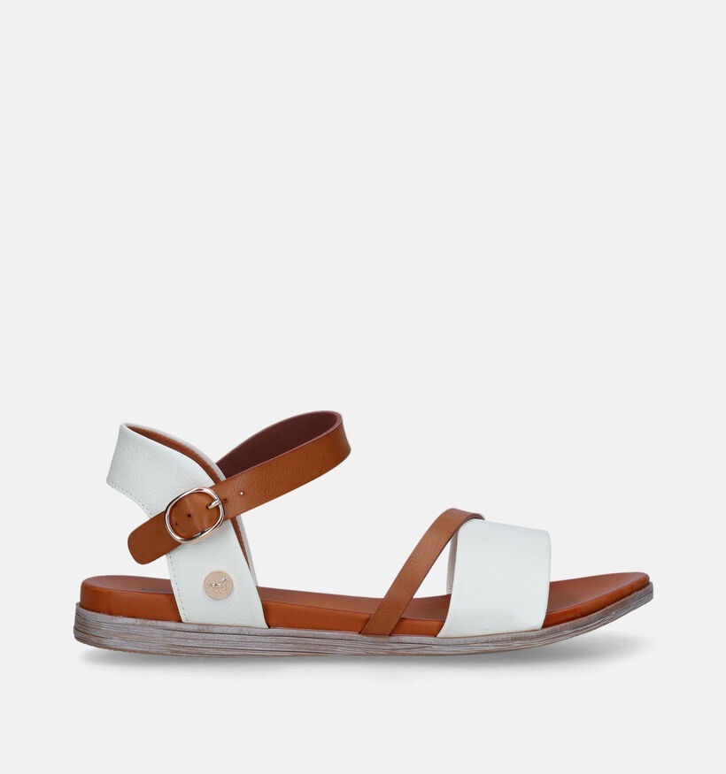 Mustang Sandales plates en Blanc pour femmes (338764)