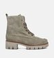 Gabor Kaki Veterbottines voor dames (360281) - geschikt voor steunzolen
