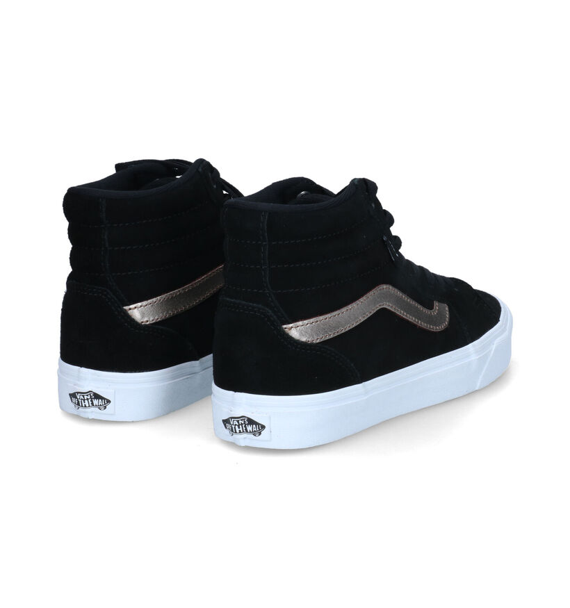Vans Filmore Hi Baskets de skate en Noir pour femmes (328039)