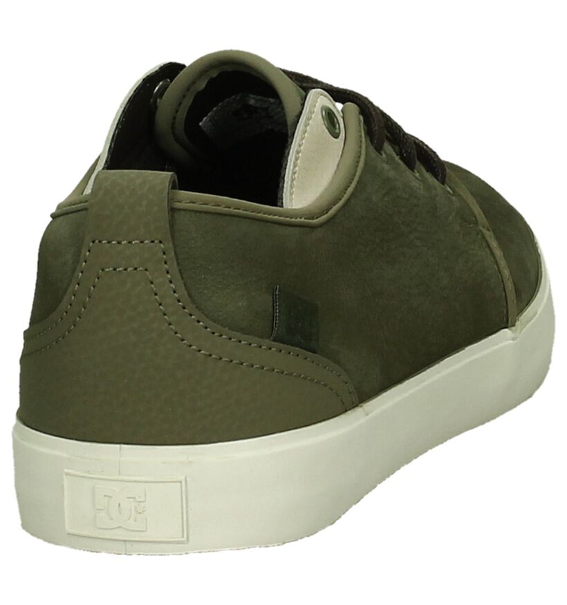 DC Shoes Baskets basses en Vert kaki en cuir (200498)