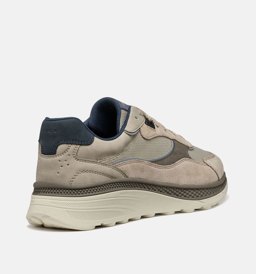 Geox Spherica Actif X1 Taupe Veterschoenen voor heren (351629) - geschikt voor steunzolen