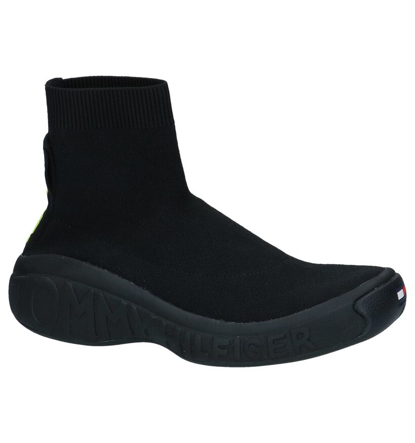 Zwarte Slip-on Sneakers Tommy Hilfiger Tommy Jeans in stof (237258)