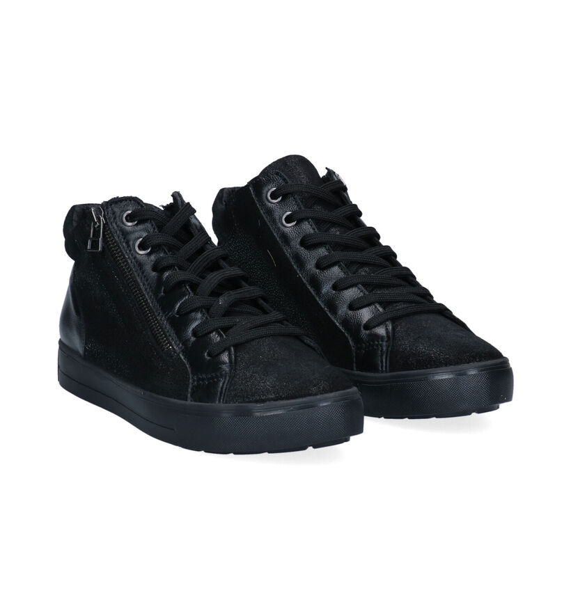 Solemade Kim 32 Zwarte Hoge Sneakers voor dames (297003) - geschikt voor steunzolen
