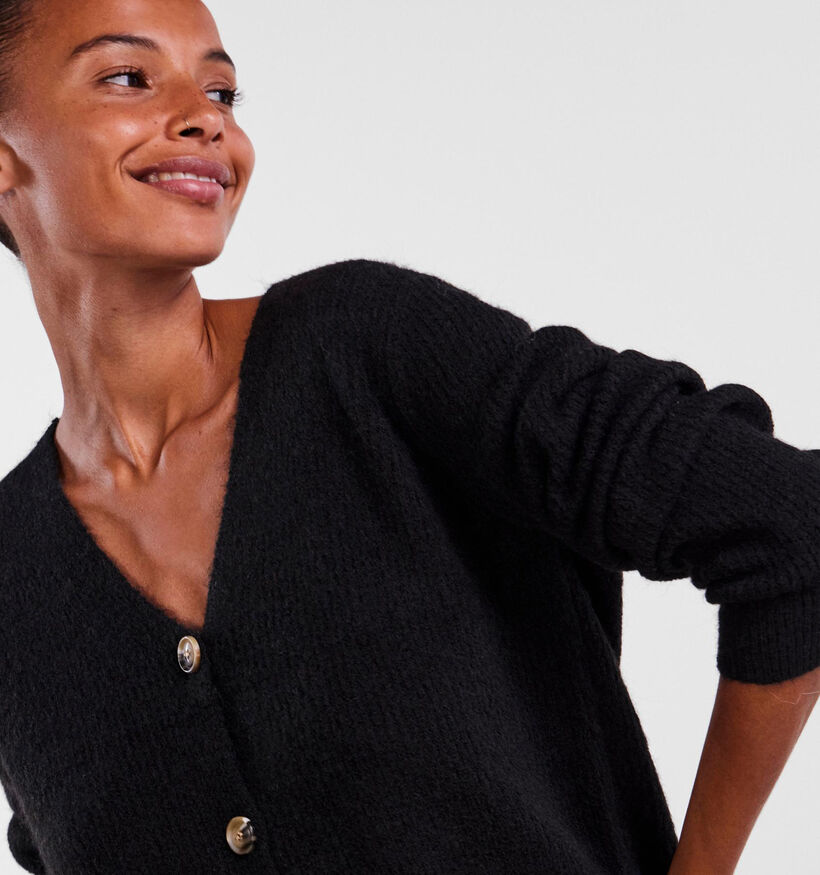 Pieces Ellen Cardigan knit avec boutons en Beige pour femmes (332844)
