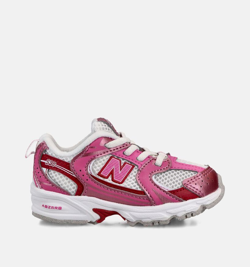 New Balance Baskets basses en Argent pour filles (366394) - pour semelles orthop&eacute;diques