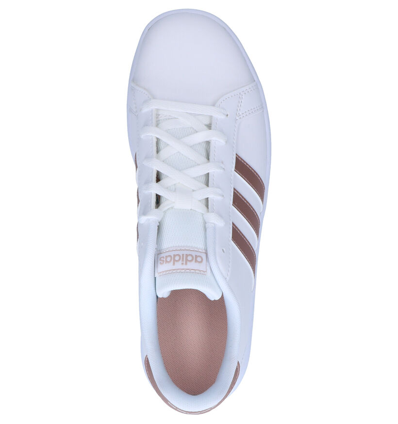 adidas Grand Court K Blauwe Sneakers in kunstleer (308070)