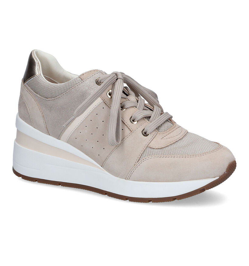 Geox Zosma Beige Sneakers in daim (311165)