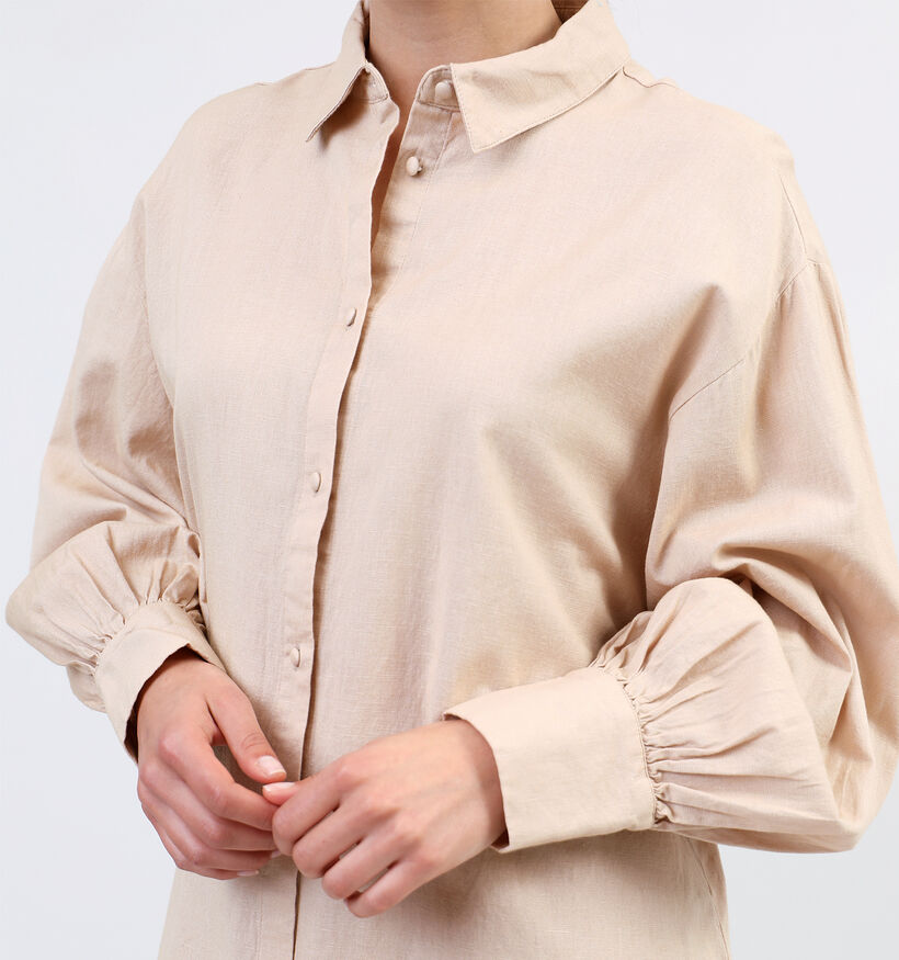 Pieces Leena Beige Lang Hemd voor dames (326815)