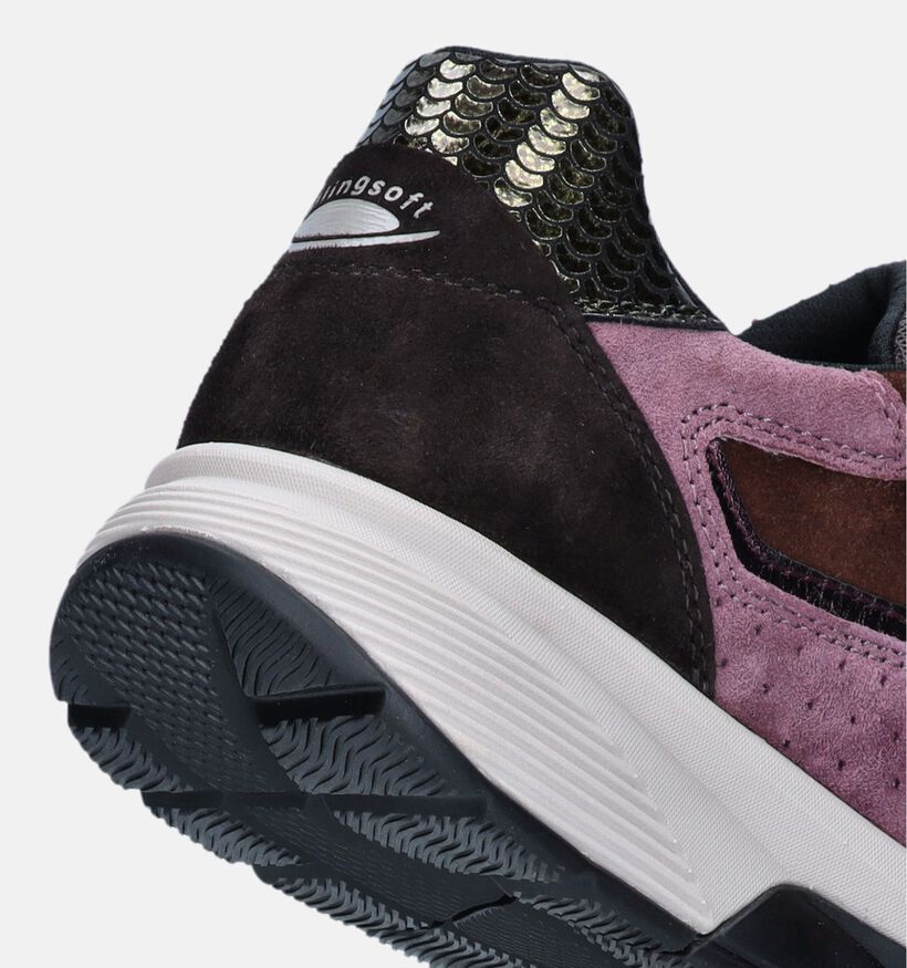 Gabor Rollingsoft Baskets en Mauve pour femmes (344780) - pour semelles orthopédiques