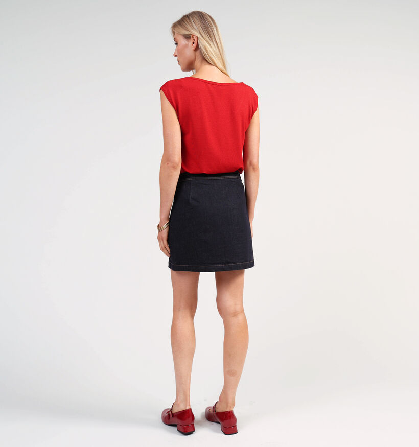 Vila Korte Rok in Jeans Donkerblauw voor dames (361359)