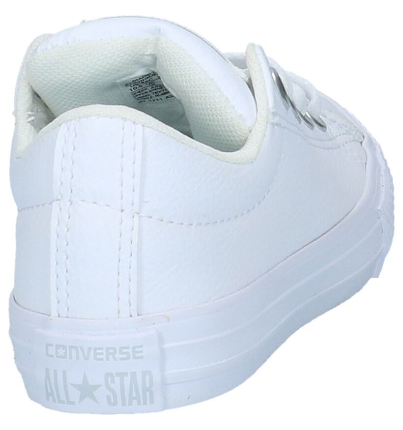 Witte Lage Sportieve Sneakers Converse All Star Chuck Taylor Street in kunstleer (210589)