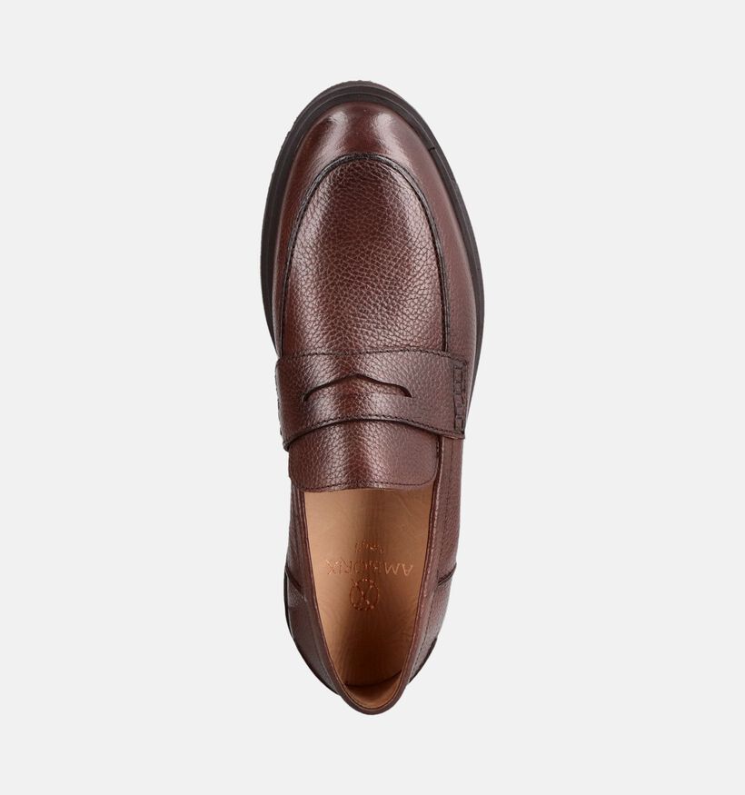 Ambiorix Sully Donkerbruine Mocassins voor heren (381985) - geschikt voor steunzolen
