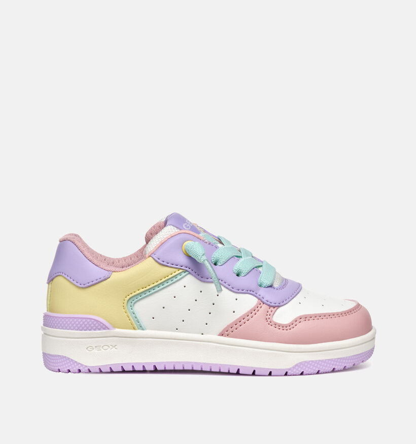 Geox Washiba Witte/Pastel Sneakers voor meisjes (370118) - geschikt voor steunzolen