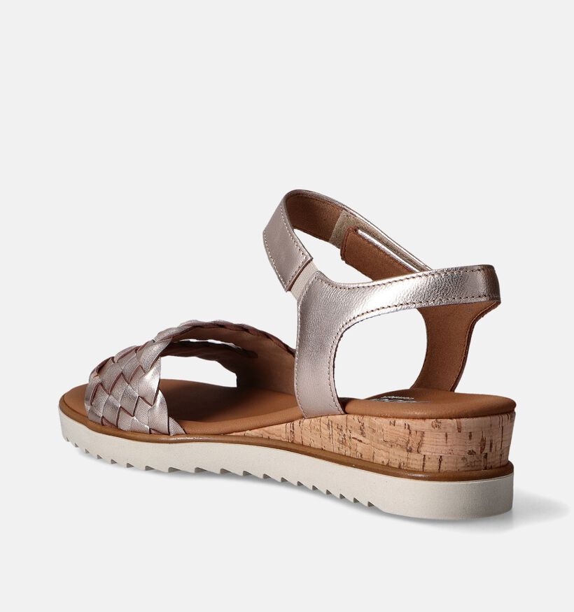 Gabor Rose gold Sandalen met sleehak voor dames (355022)