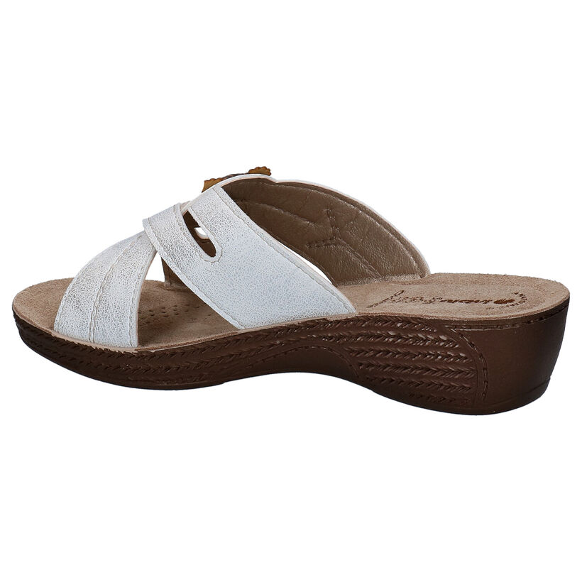 Inblu Witte Slippers in kunstleer (266400)