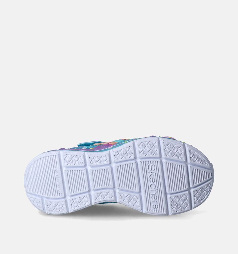 Skechers S-Lights Mermaid Dreams Baskets en Bleu pour filles (361554)