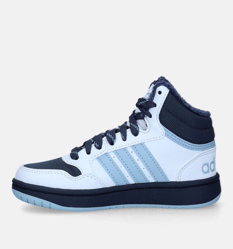 adidas Hoops Mid 3.0 K Witte Sneakers voor jongens, meisjes (332131)