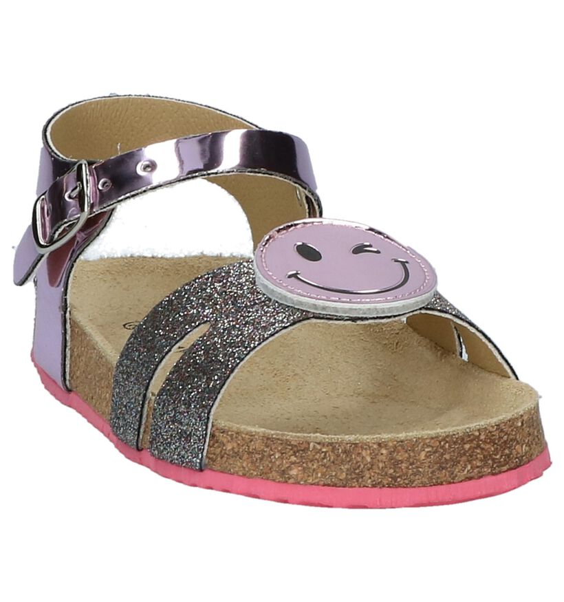 Sportieve Sandalen Roze met Smiley Milo & Mila in kunstleer (216383)