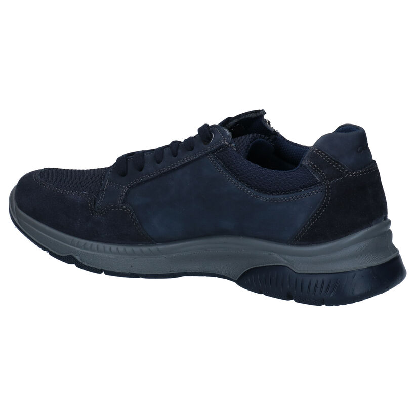 Ara Marco Blauwe Veterschoenen in nubuck (296704)