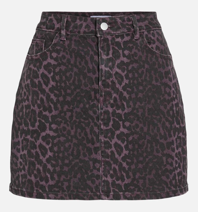 Vila Chia Leopard Paarse/Zwarte Korte Rok voor dames (365600)