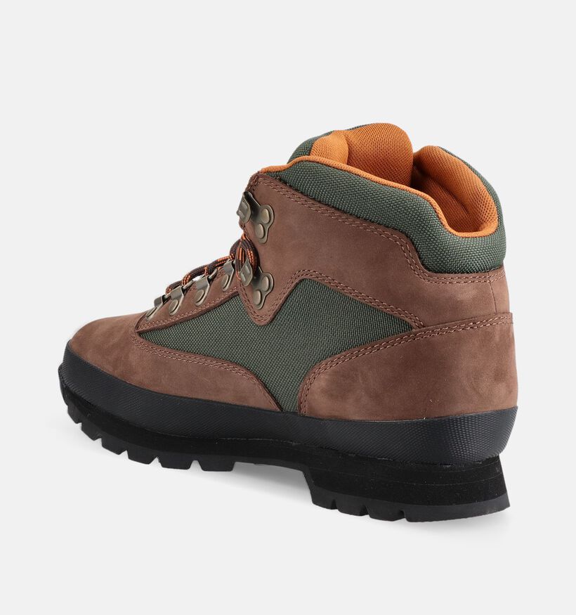 Timberland Euro Hiker Mid Bruine/Groene Wandelschoenen voor heren (376474) - geschikt voor steunzolen