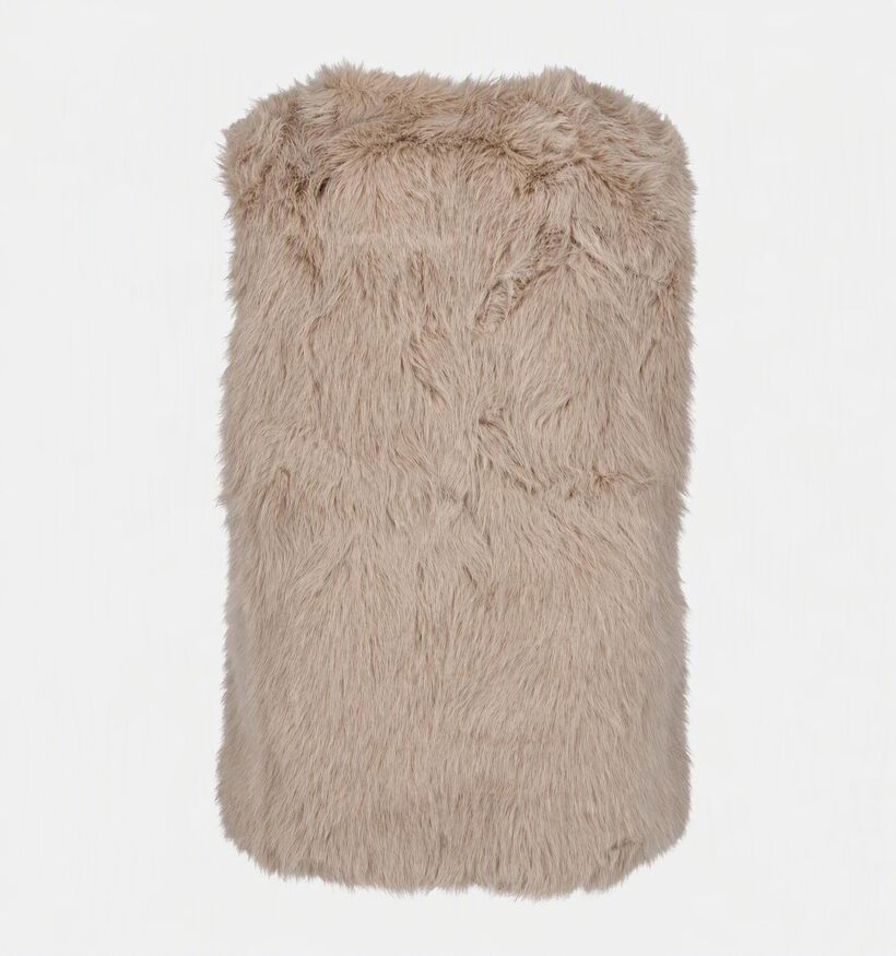 Laurent David Zaragoza Gilet Faux-Fur en Beige pour femmes (382017)