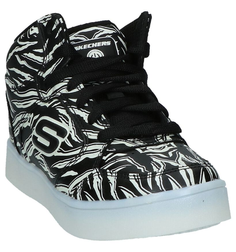 Skechers Zebraprint Hoge Sneakers met Lichtjes in kunstleer (210347)