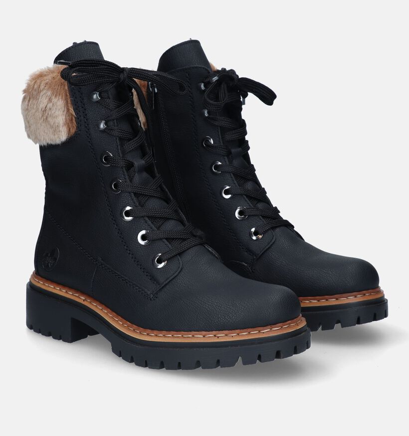 Rieker Boots à lacets en Noir pour femmes (328461)