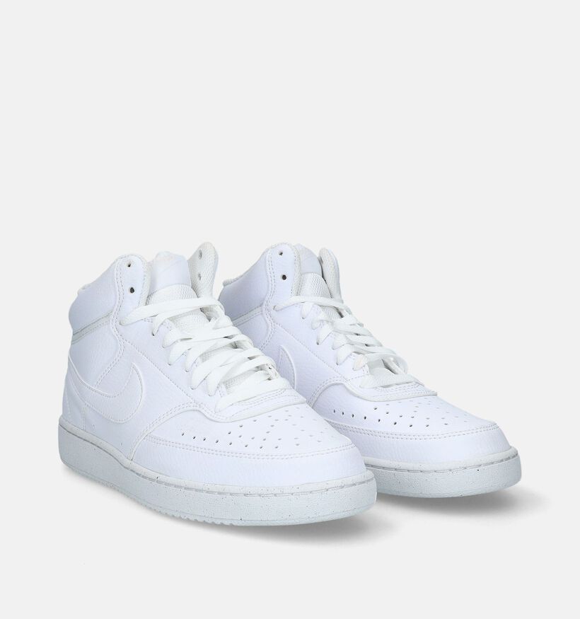 Nike Court Vision Mid Next Nature Baskets en Blanc pour hommes (332321)