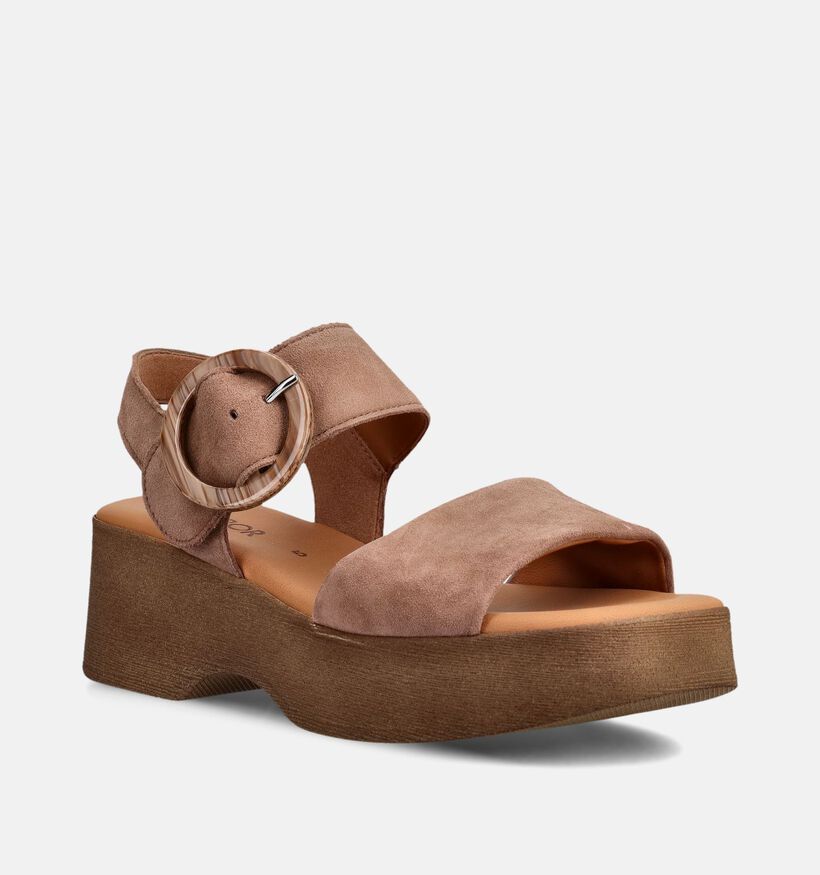 Gabor Sandales &agrave; talons en Taupe pour femmes (373316)