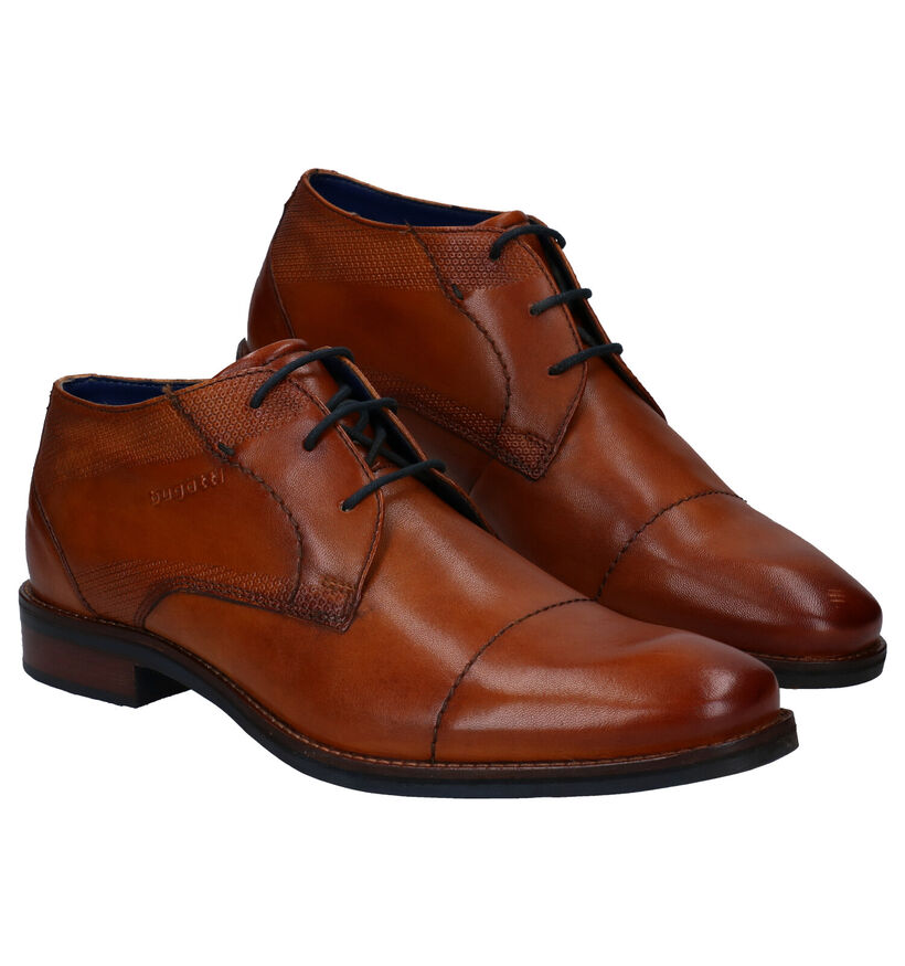 Bugatti Cognac Veterschoenen in leer (281776)