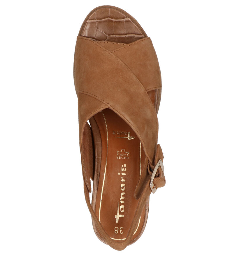 Tamaris TOUCH it Cognac Sandalen in daim (270128)