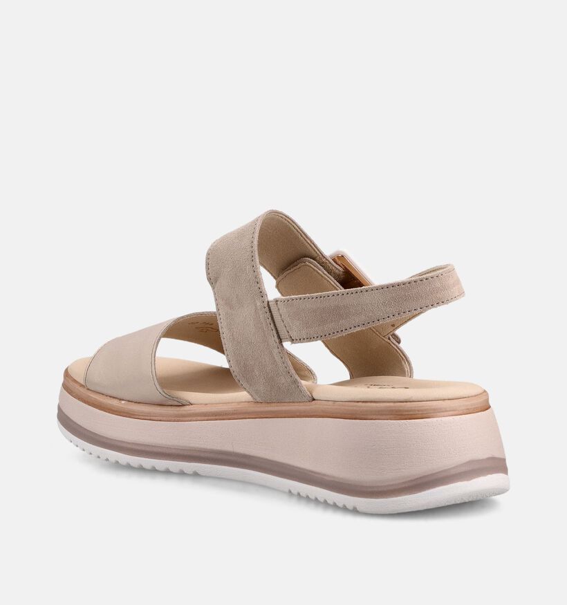 Gabor Sandales compens&eacute;es en Beige pour femmes (371169)
