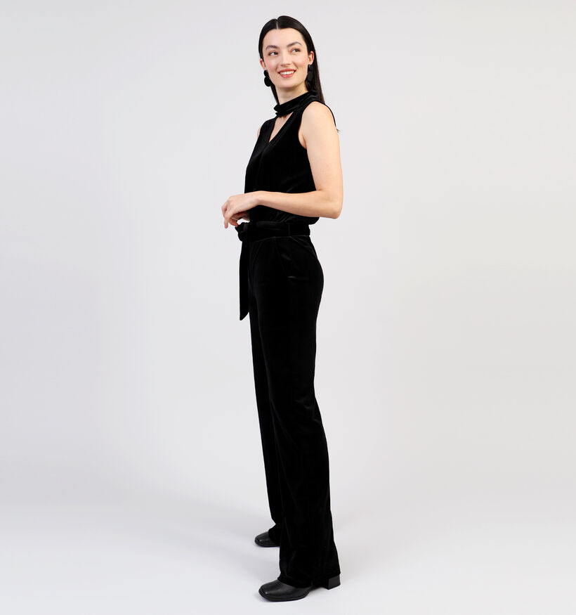 Expresso Choker neck jersey Zwarte Jumpsuit voor dames (351072)