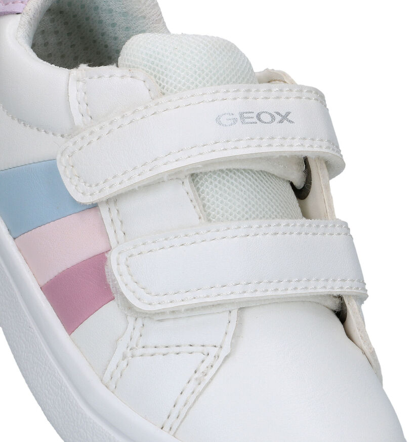 Geox Djrock Baskets en Blanc pour filles (320648) - pour semelles orthopédiques