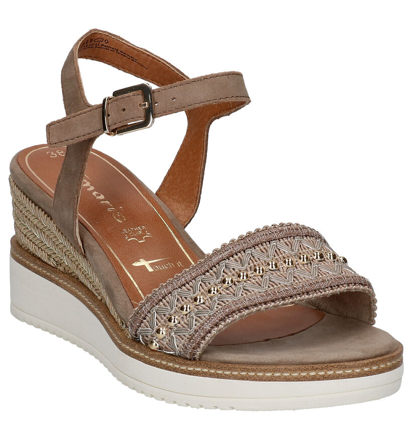 Tamaris TOUCH it Sandales en Taupe en daim (270179)